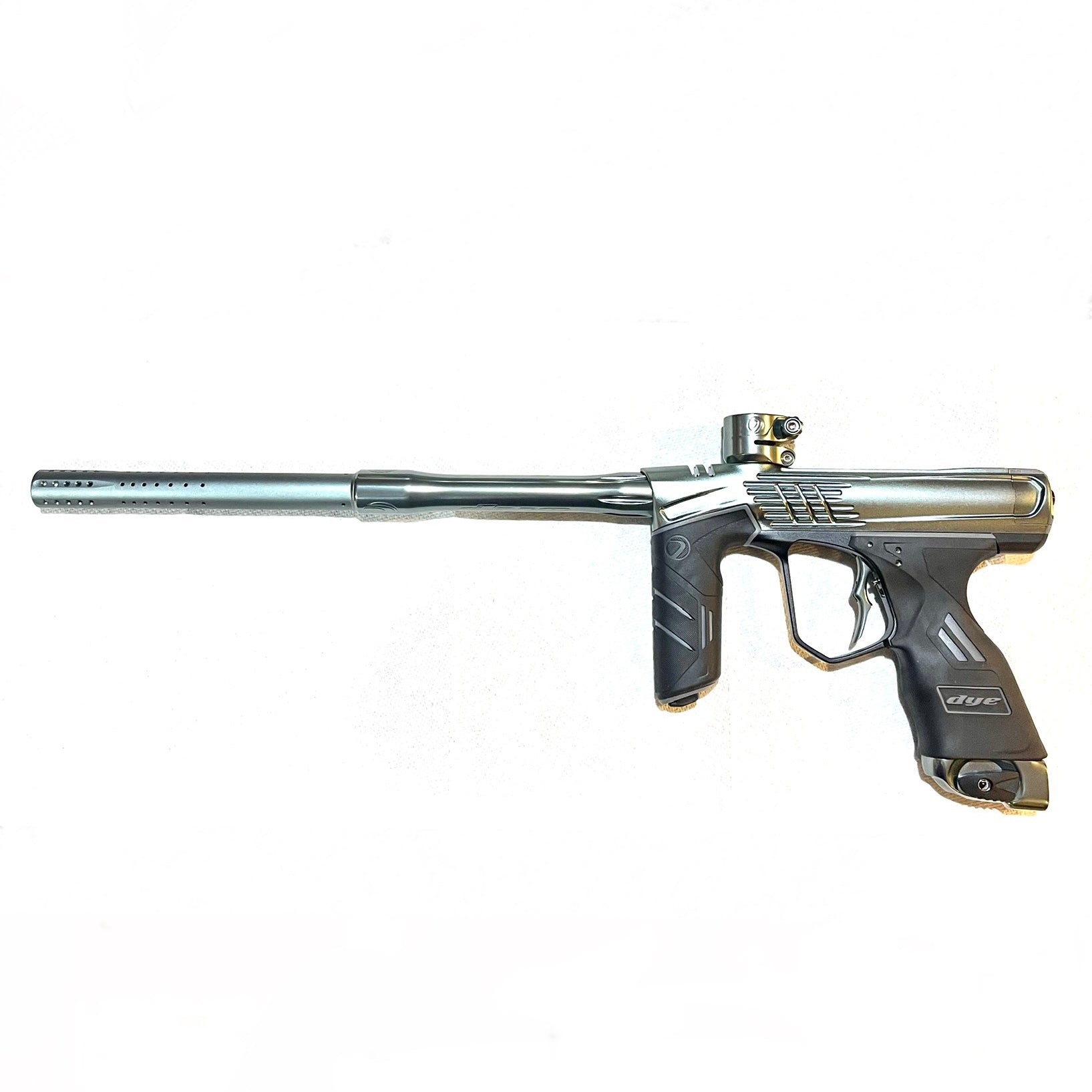 Dye DSR+ LE Icon Paintball Gun - Dust Grey/Polished Grey