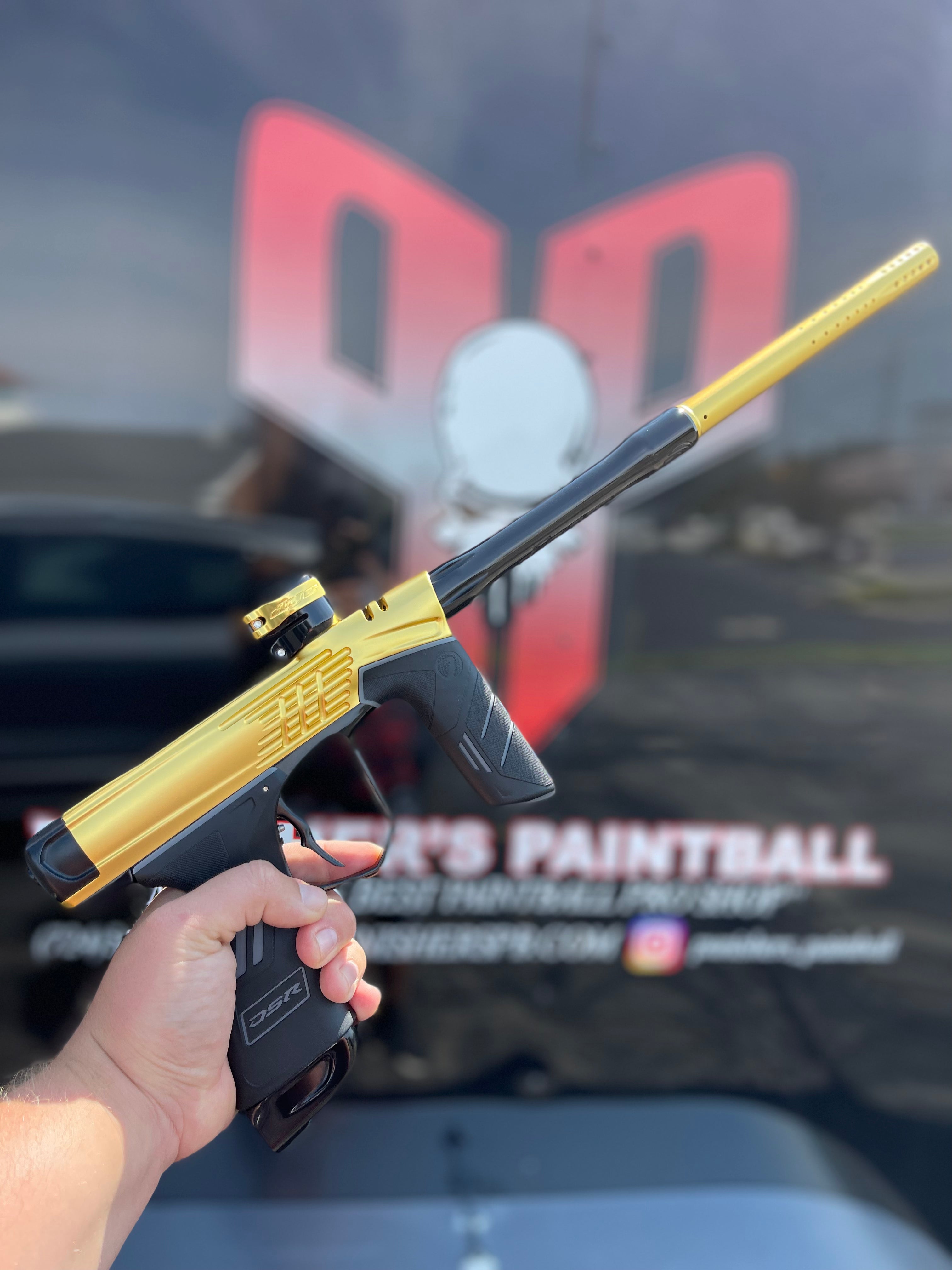 Dye DSR+ LE Icon Paintball Gun - 007 Gold/Black