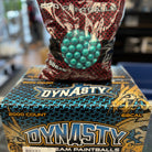 GI Sportz/Dynasty Pro Team Paintballs - 2000 Paintballs - Aqua Metallic Shell - Yellow Fill *BANANA SCENT*