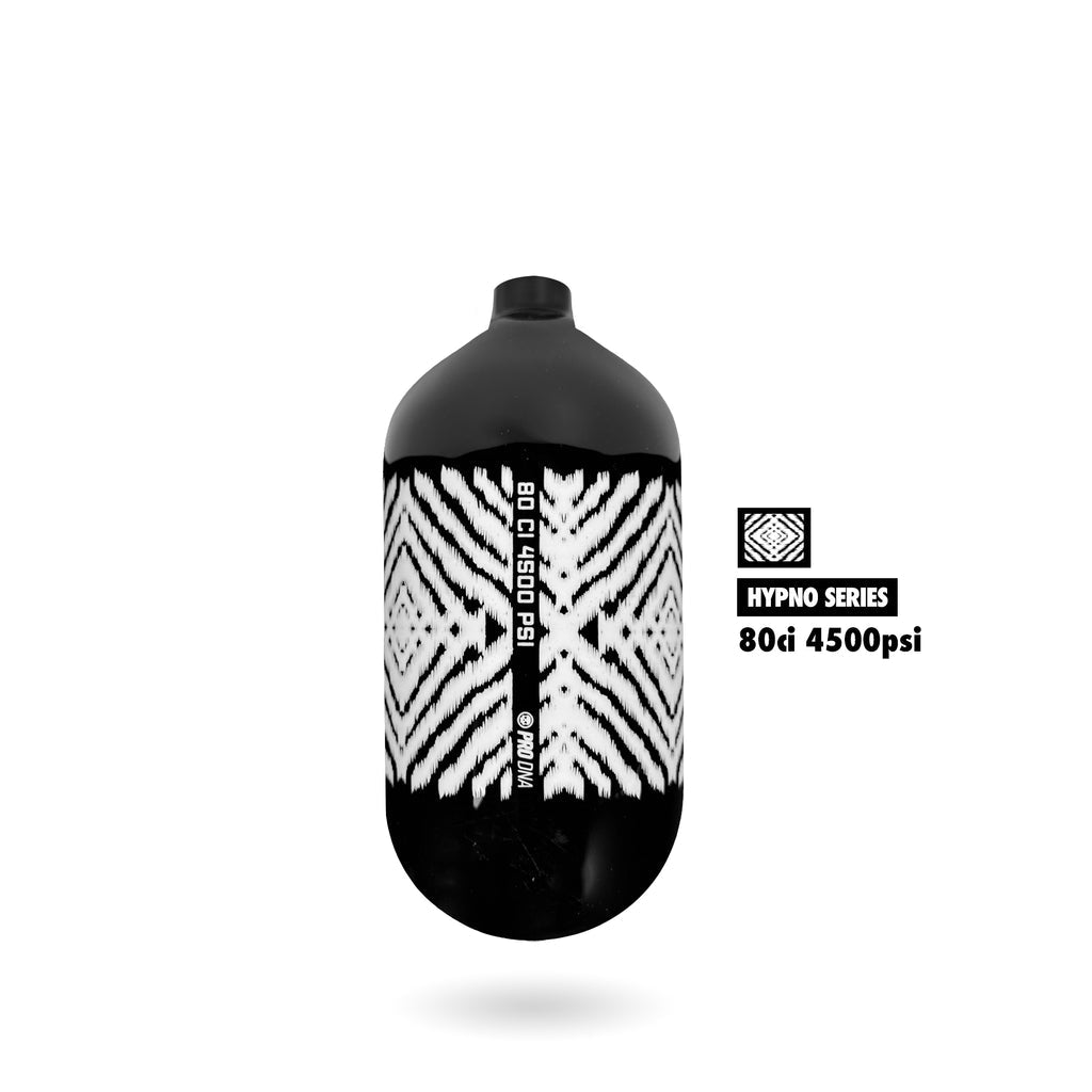 Infamous "Hypno" Skeleton Air Hyperlight Paintball Tank (Bottle Only) - Black / White - 80ci / 4500psi