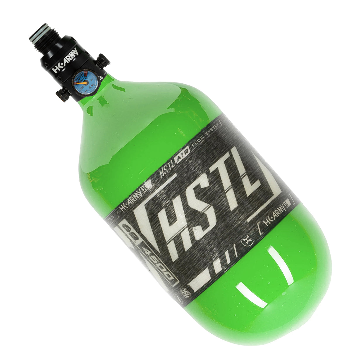 HK Army HSTL Carbon Fiber Tank - V2 Pro Reg - 68/4500 PSI - Neon Green