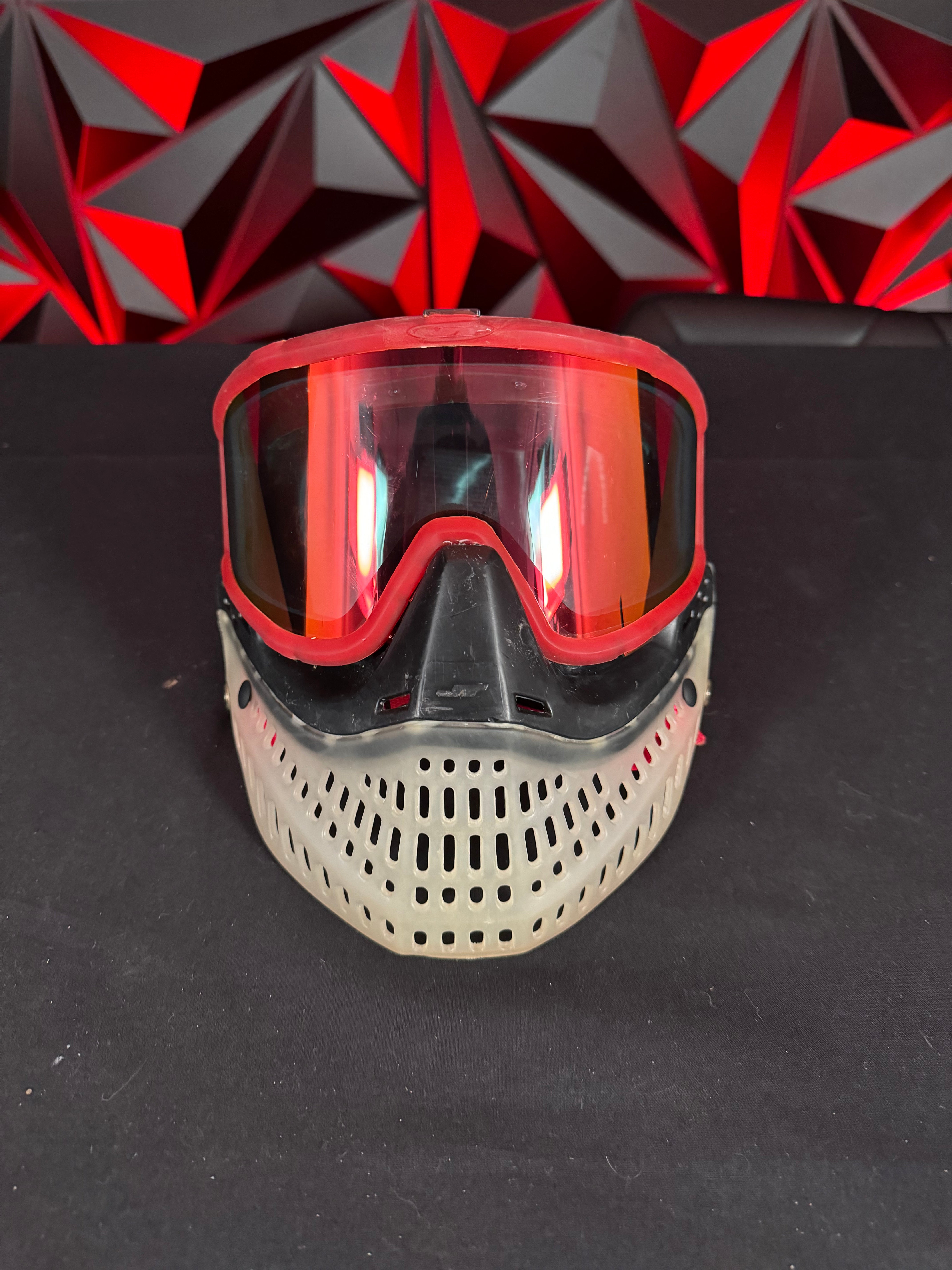 Used JT Proflex Paintball Mask - OG Red Frames & OG Clear Bottoms