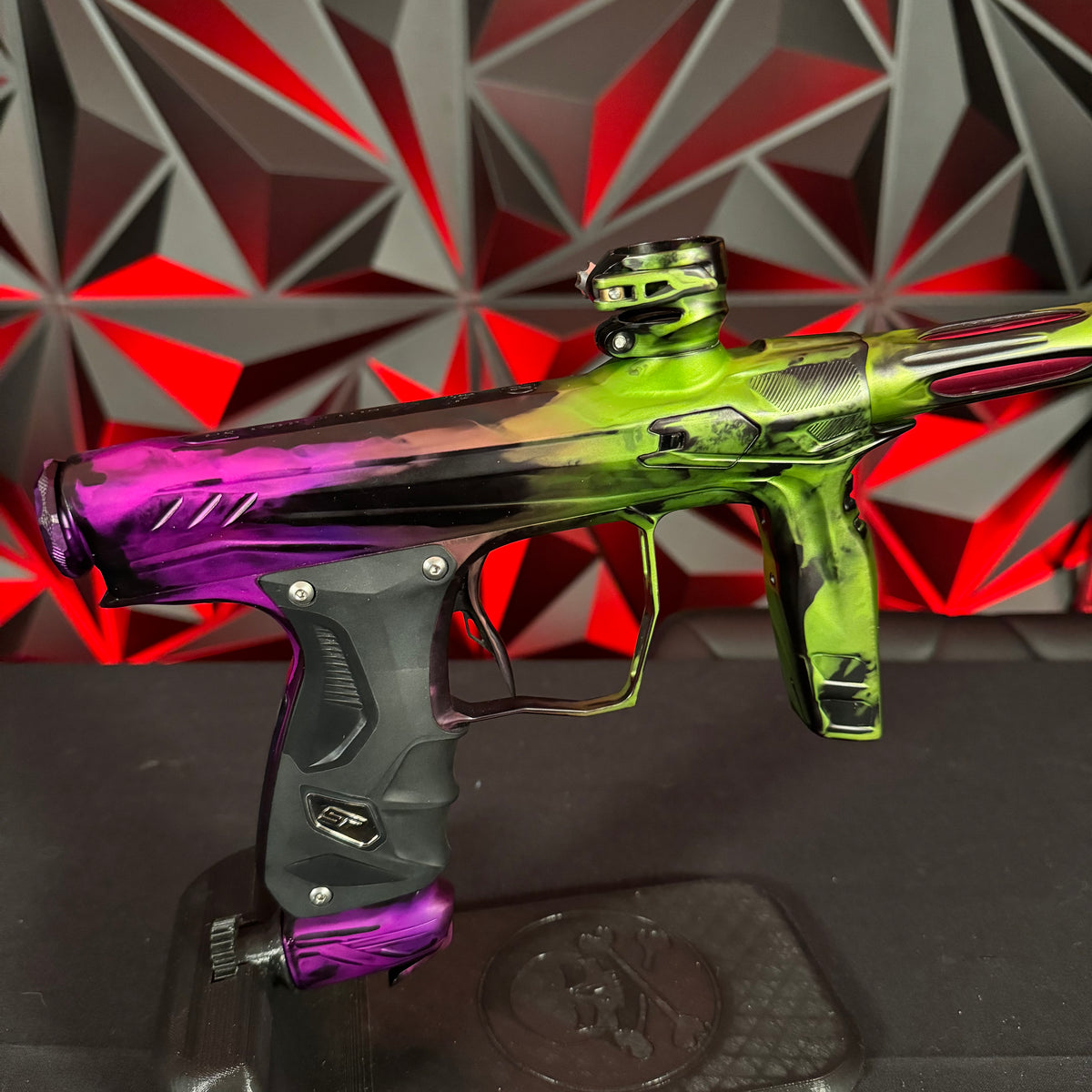 Used HK Army Shocker Amp Paintball Gun - LE Smear w/Custom Matching An
