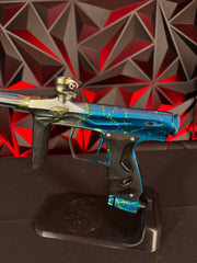 Used Shocker Amp Paintball Gun - LE Seattle Thunder Splash Fade w/ Matching Mech Frame