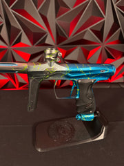 Used Shocker Amp Paintball Gun - LE Seattle Thunder Splash Fade w/ Matching Mech Frame