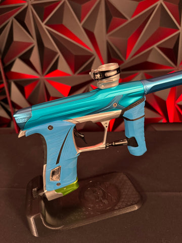 Used Planet Eclipse Geo 3.5 Paintball Gun - Teal/Silver/Green w/Infamous Deuce Trigger