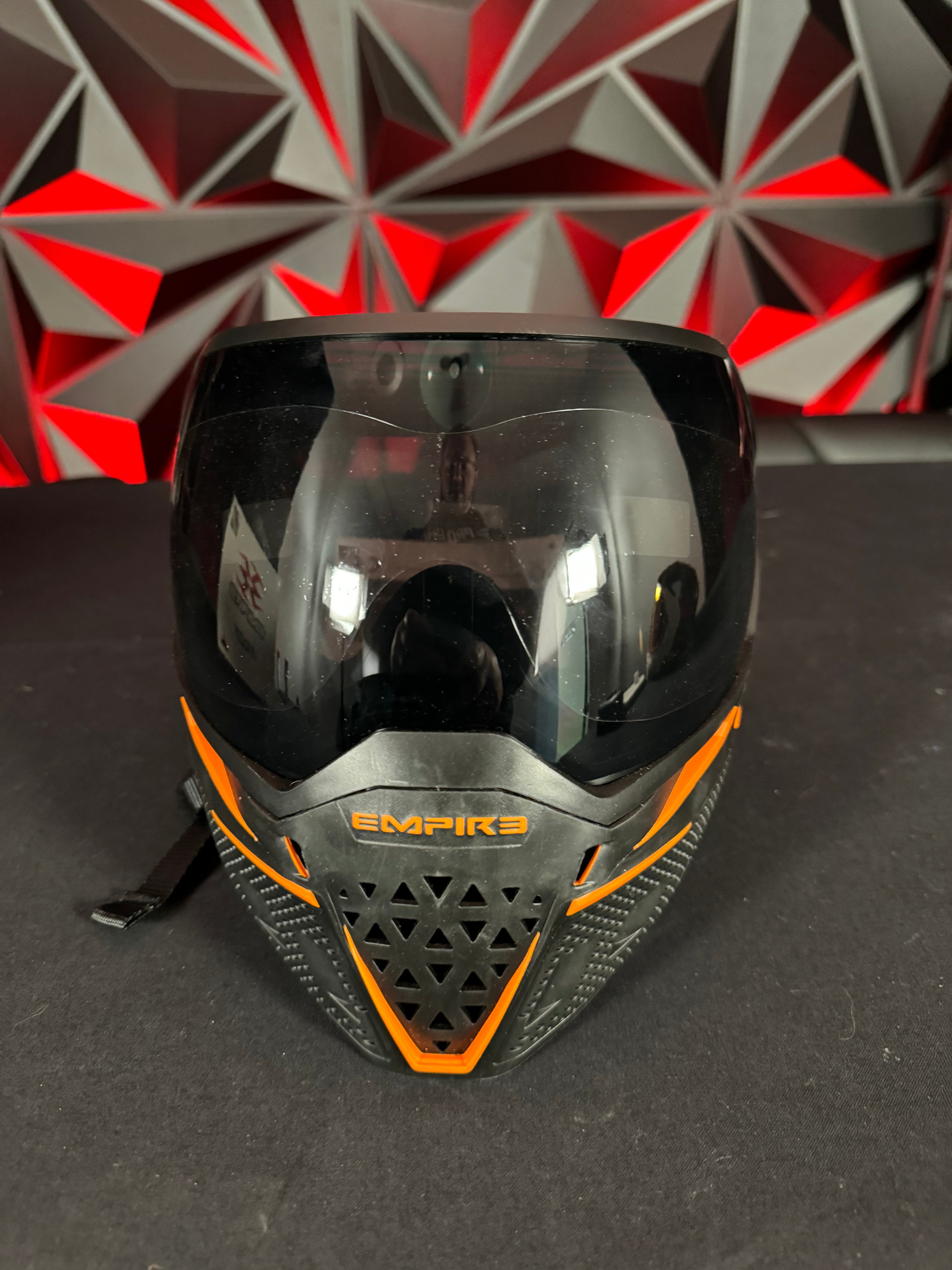 Used Empire EVS Paintball Mask - Black/Orange