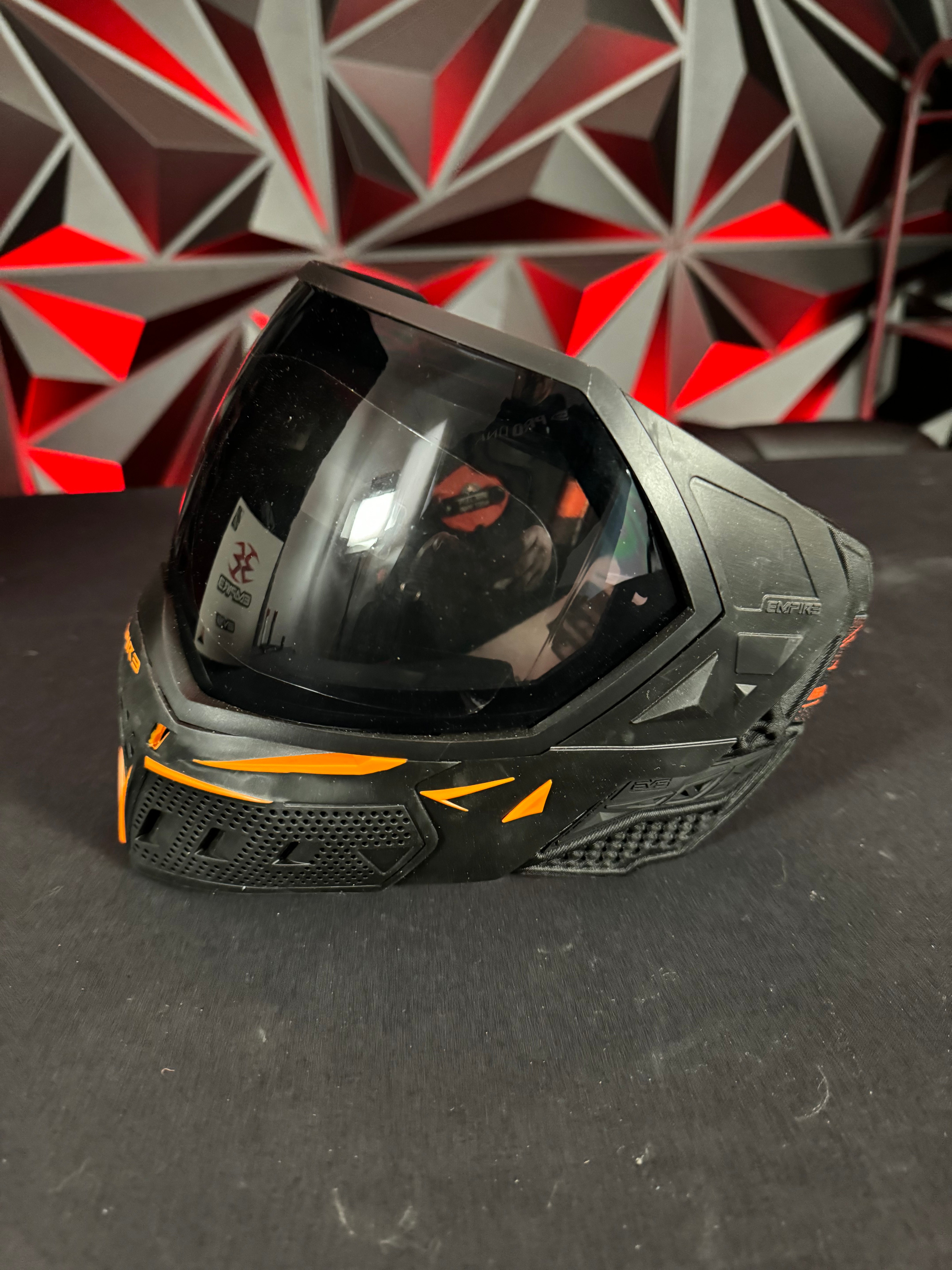 Used Empire EVS Paintball Mask - Black/Orange