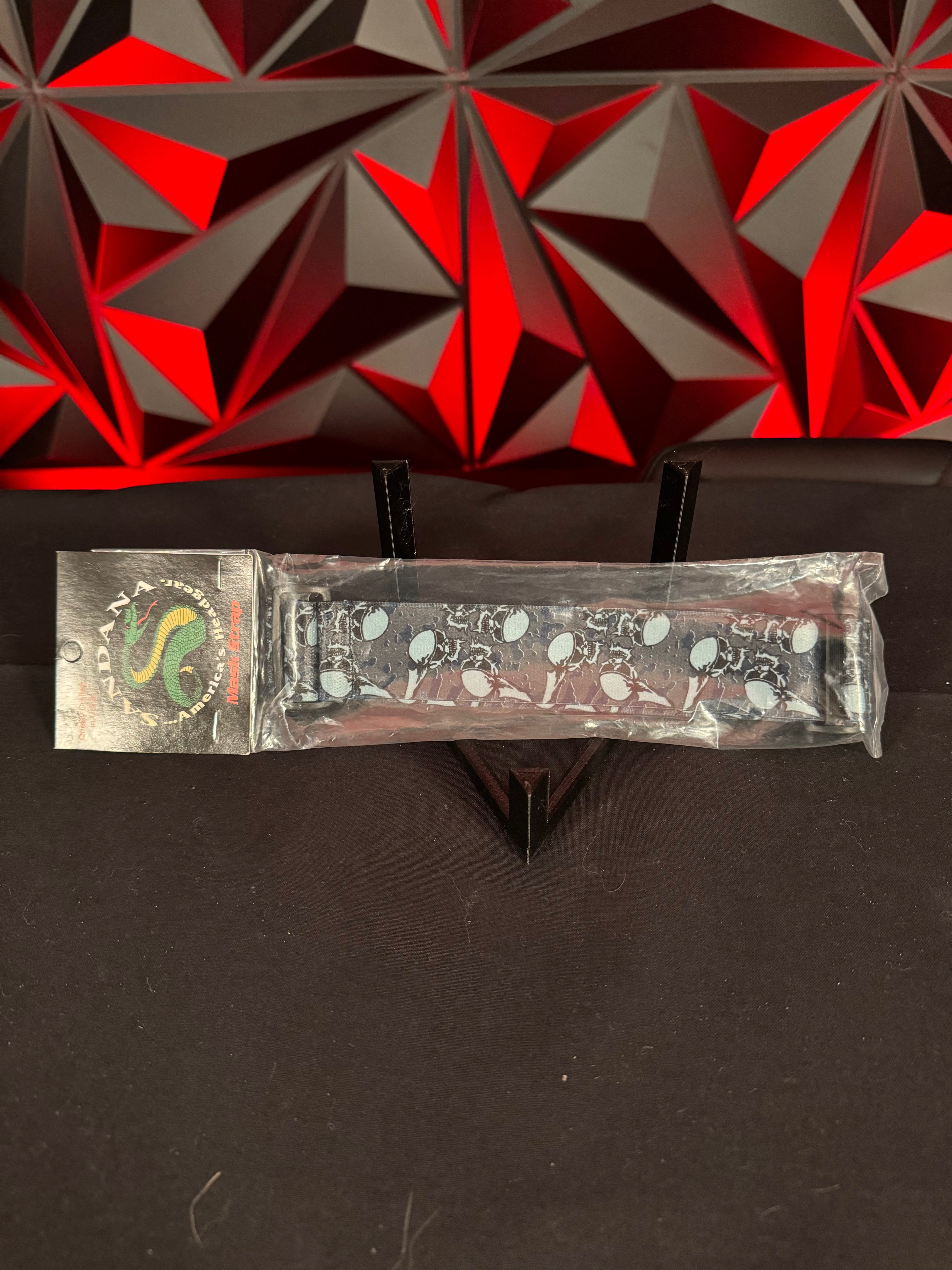 Used Sandana Goggle Strap - Black Flying Skulls