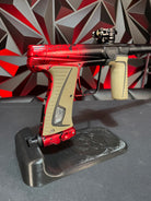 Used Planet Eclipse 180r Paintball Gun - LE Red/Black Splash Fade w/ FDE Grips