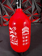 Used HK Army "Rush" 68/4500 Carbon Fiber Paintball Tank - Red/White