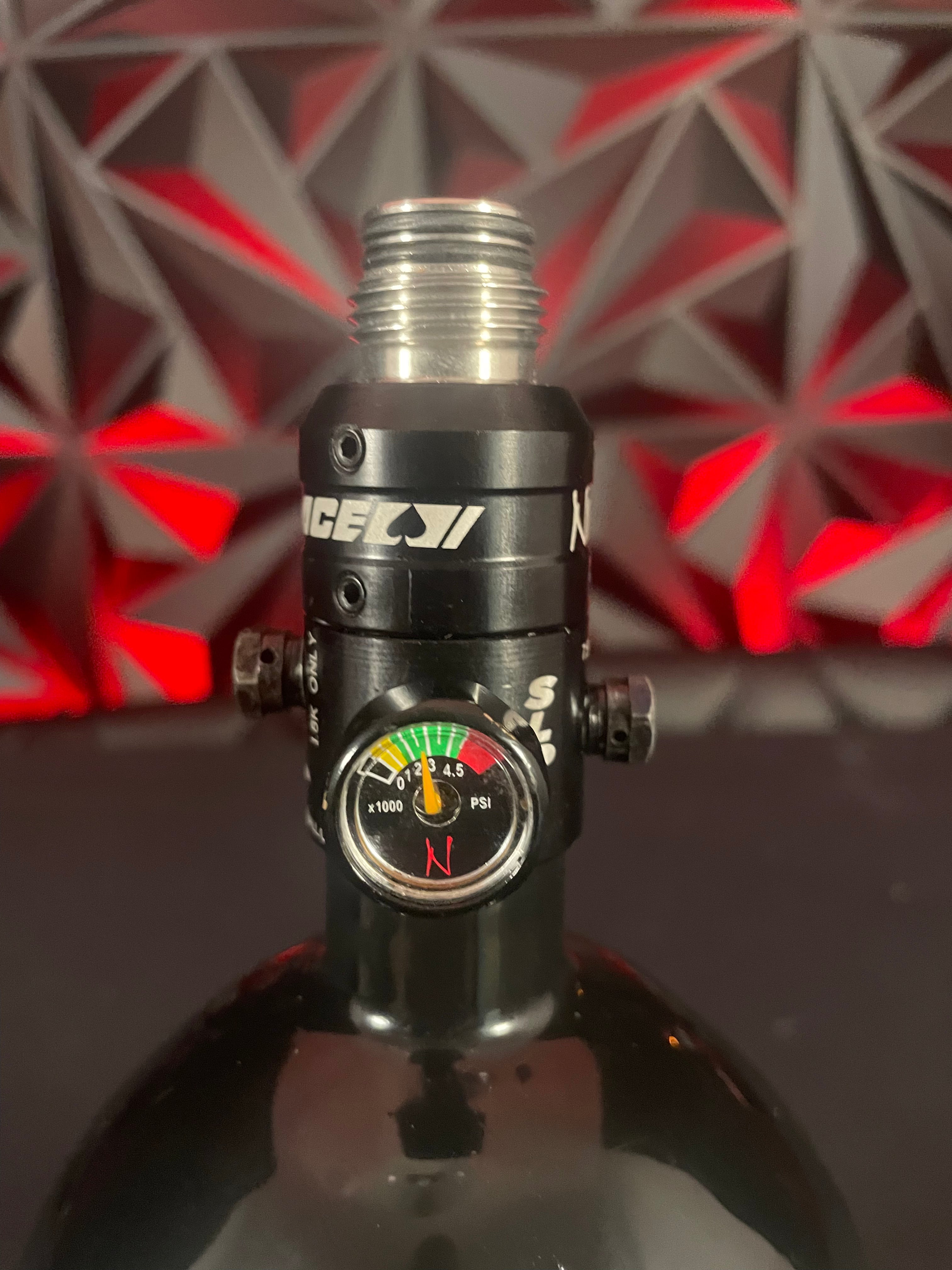 Used Infamous "Sinoloa Sniper" 80/4500 Paintball Tank Black/White w