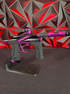 Used Planet Eclipse LV2 Paintball Gun - Black/Purple w/ Infamous Deuce Raptor Trigger