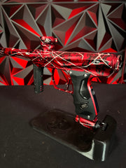 Used Shocker Amp Paintball Gun - LE Red Acid Wash Silver Splash