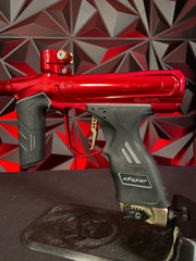 Used Dye DSR+ Paintball Gun - Polished Red/Gold w/ IM Pro Kit