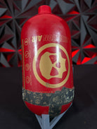 Used Infamous "Skeleton Air" Hyperlight 80/4500 Paintball Tank - Red/Gold BOTTLE ONLY