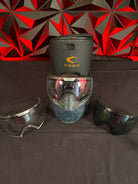 Used Carbon Zero SLD MORE Coverage Paintball Mask - Navy w/ 3 Lenses & Storm Fan