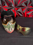 Used Push Unite Paintball Mask - Predator Camo w/ Brown Chin Extension & Extra Lens