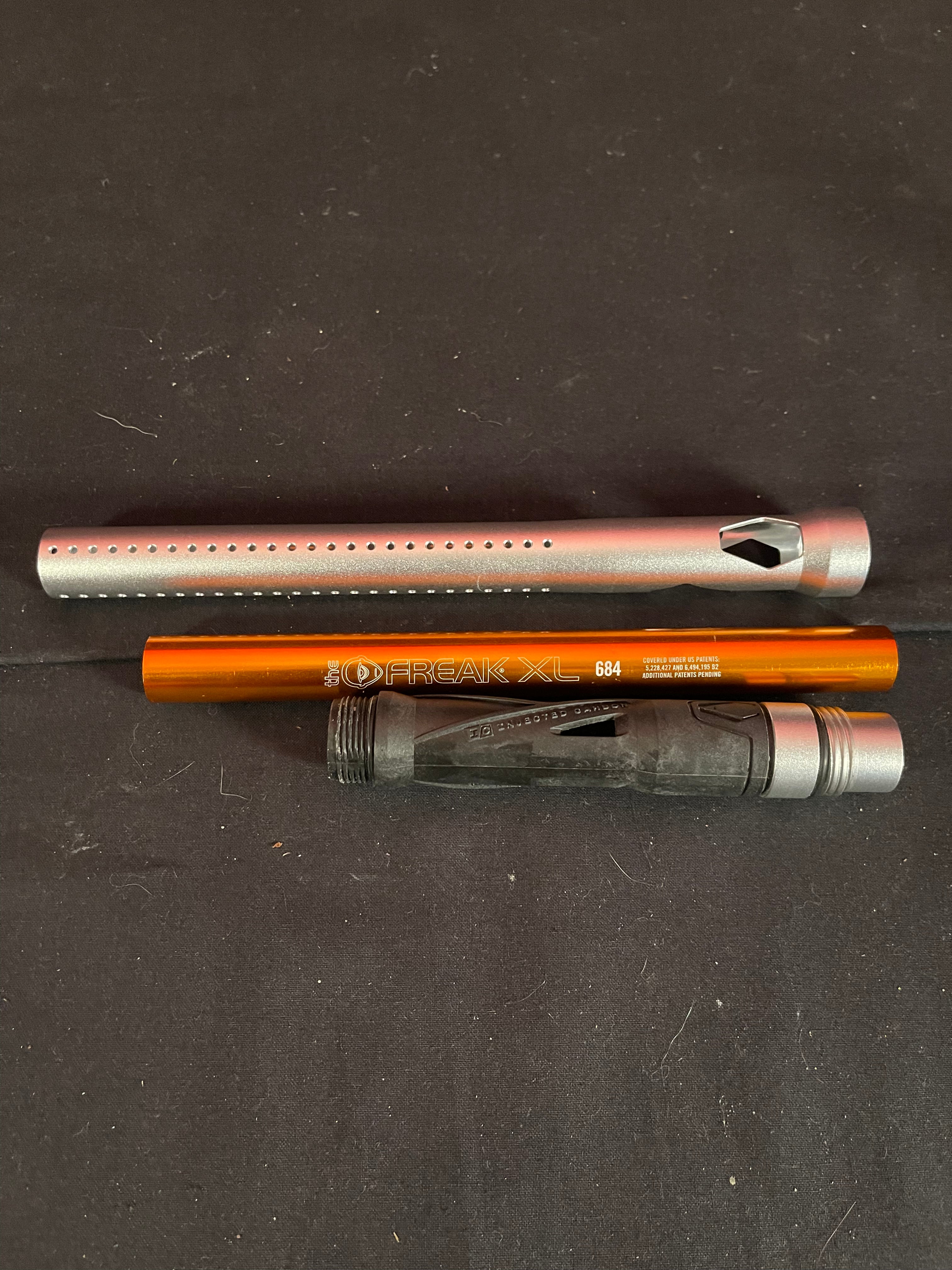 Used Carbon IC Paintball Barrel Luxe Thread Silver Punishers Paintball