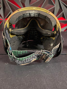 Used HK Army KLR Paintball Mask - Black/Gold w/ 2 Lenses and Exalt V3 Goggle Case