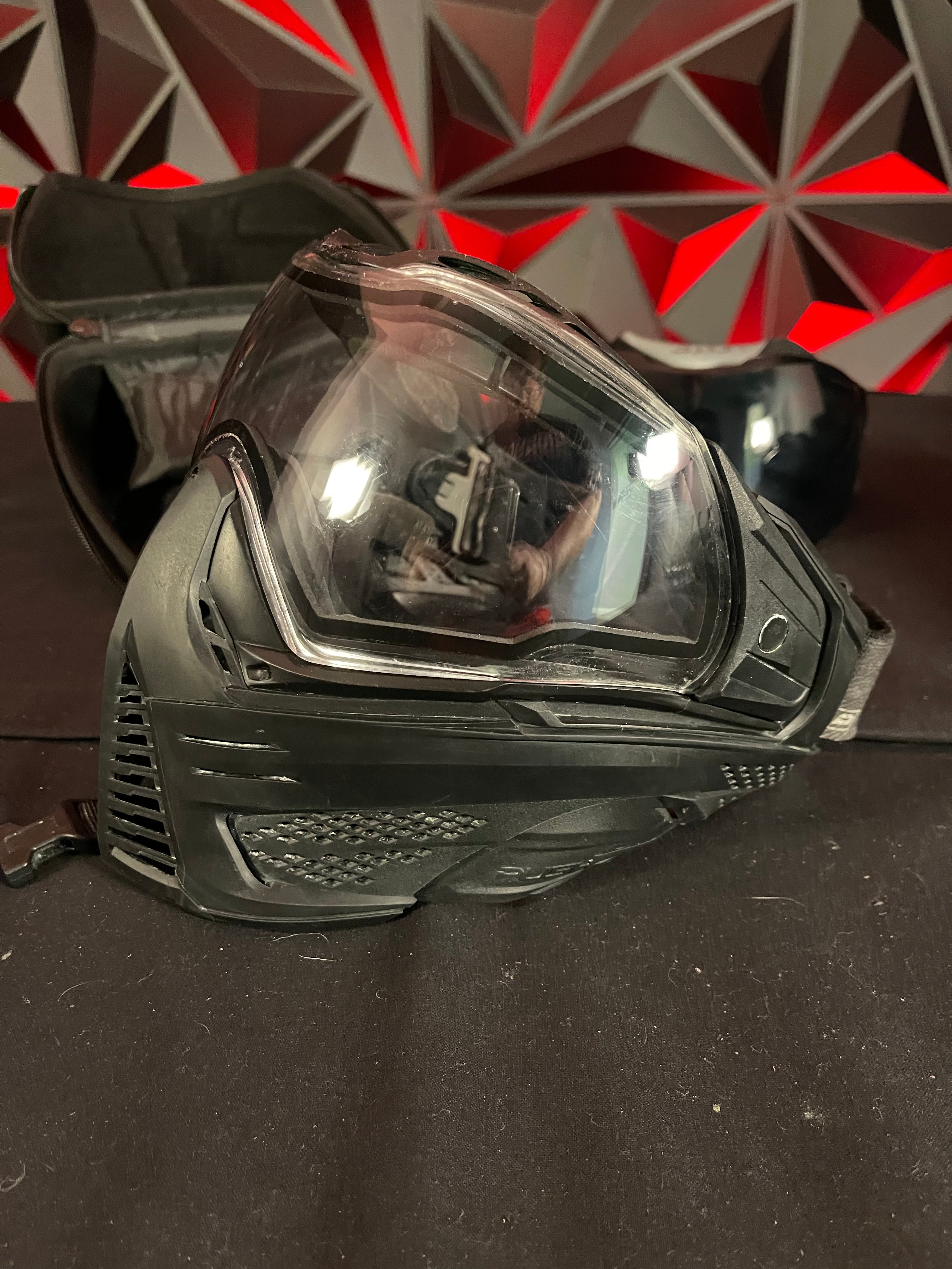 Used Push Unite Base Model Paintball Mask - Black w/ Clear & Smoke Lens