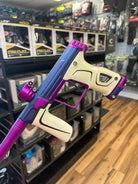 Used Planet Eclipse 170r Paintball Gun - Blue/Purple w/ Infamous Deuce Trigger & White Grip Kit