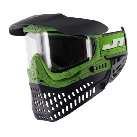JT Proflex Paintball Mask - LE Bandana Series - Slime Green w/ Clear Lens ONLY