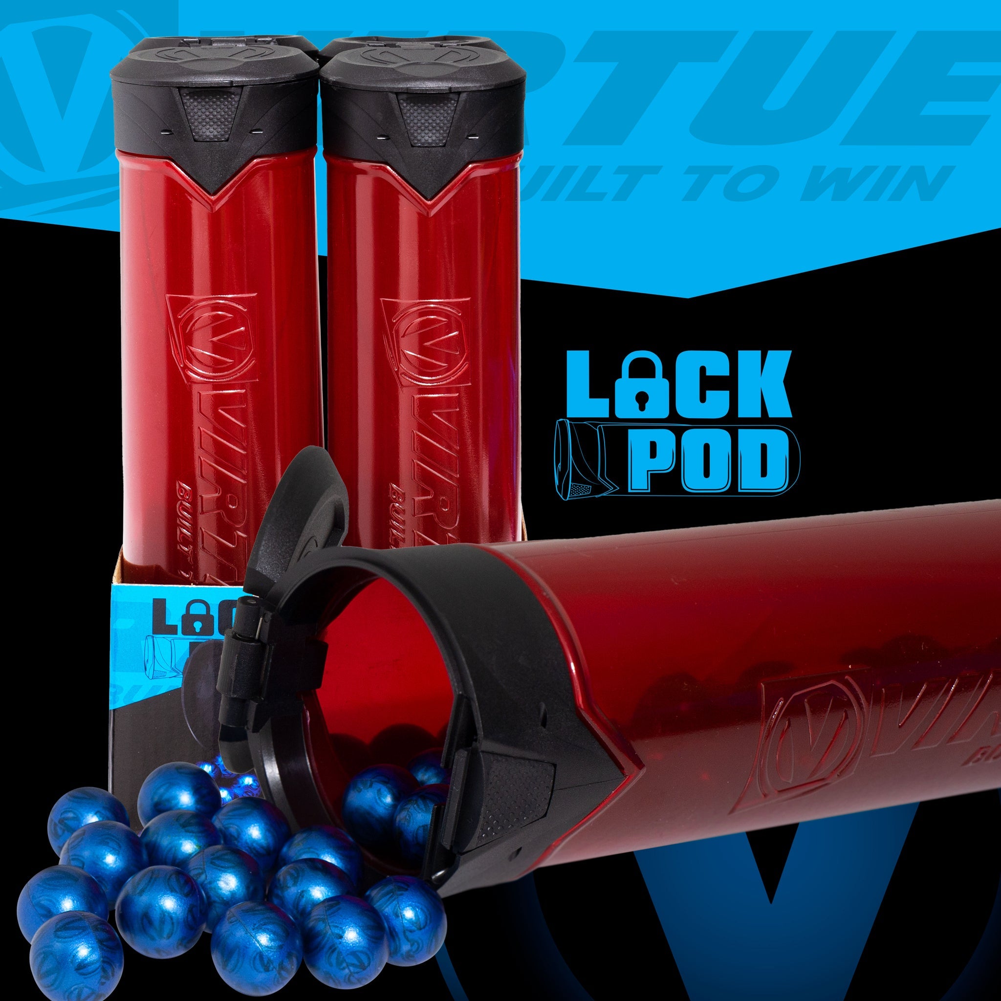 Virtue V2 Lock Pod - 170 rnd Lock Lid Pod - 4 Pack - CHOOSE YOUR COLOR