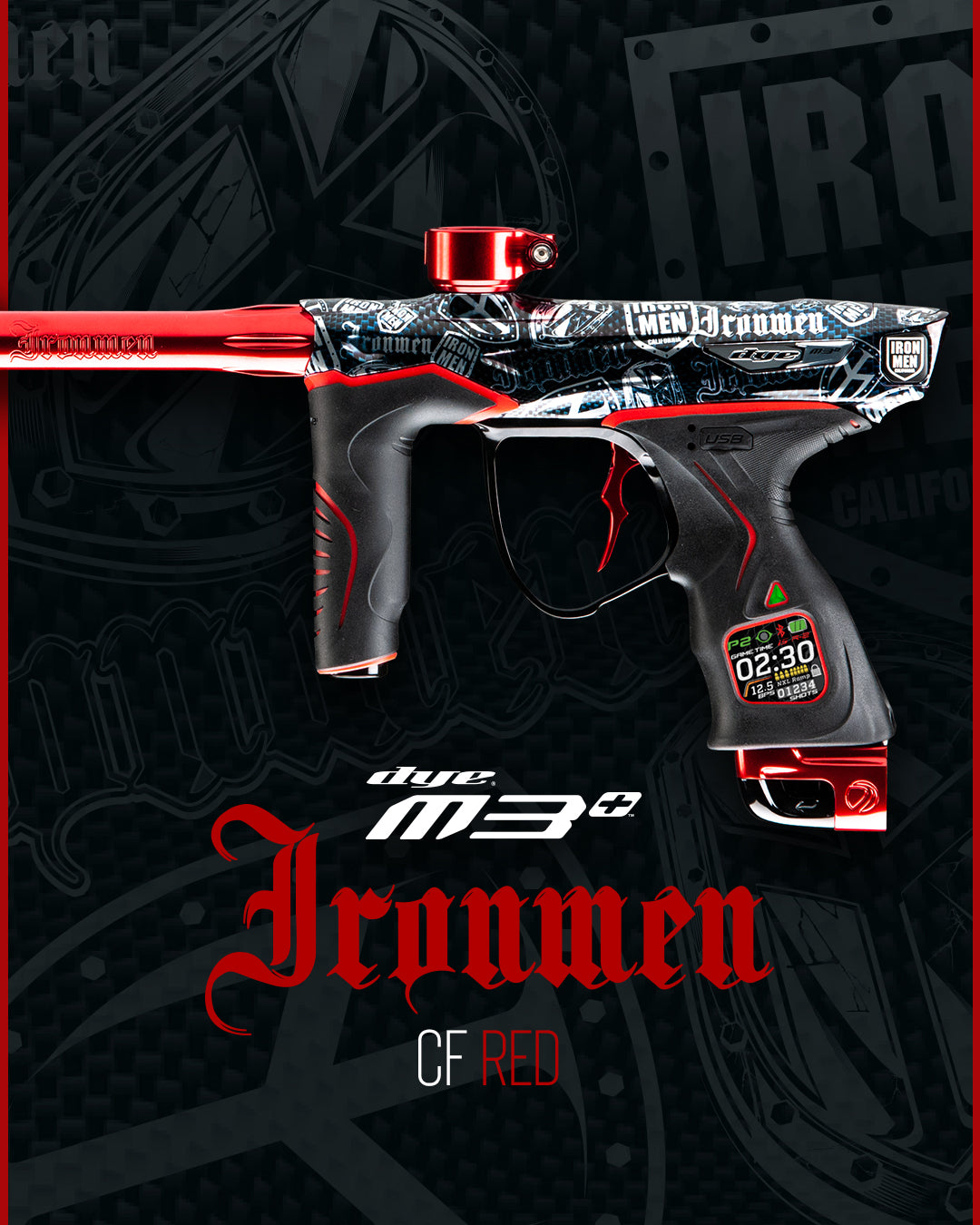 Dye M3+ Paintball Gun - IM CF Red