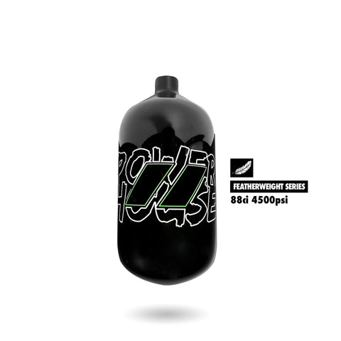 Infamous/Powerhouse™ “Featherweight” Paintball Air Tank 88ci (BOTTLE ONLY)