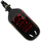 HK Army "Extra Lite" Carbon Fiber Tank - Standard Reg - RUSH - 80/4500 PSI - Black/Red