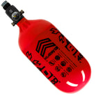 HK Army "Extra Lite" Carbon Fiber Tank - Standard Reg - RUSH - 80/4500 PSI - Red/Black