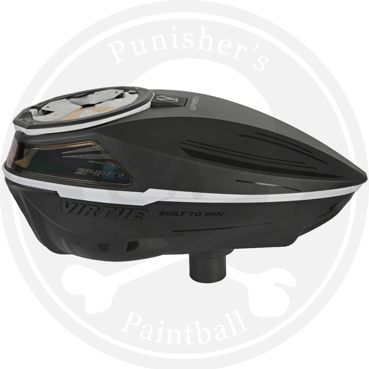 Virtue Spire 5 Paintball Loader - Black/White