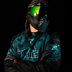 Carbon ZERO Pro Fade Paintball Mask - More Coverage - Forest