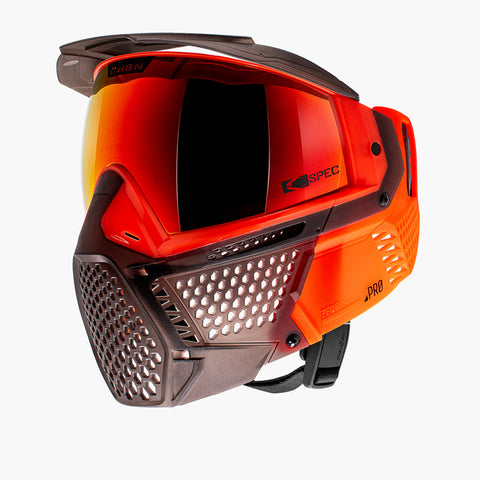 Carbon ZERO Pro Paintball Mask - More Coverage - Blaze