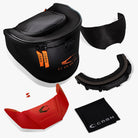 Carbon ZERO Pro Fade Paintball Mask - Less Coverage - Blood