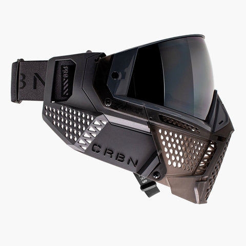 Carbon ZERO Pro Fade Paintball Mask - More Coverage - Graphite