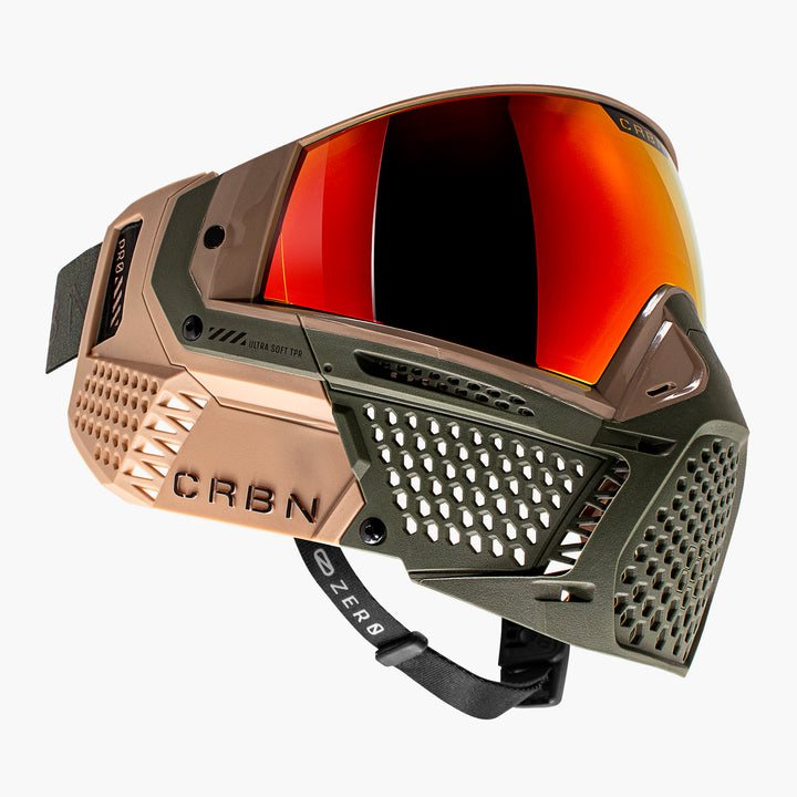 Carbon ZERO Pro Paintball Mask - Less Coverage - Safari