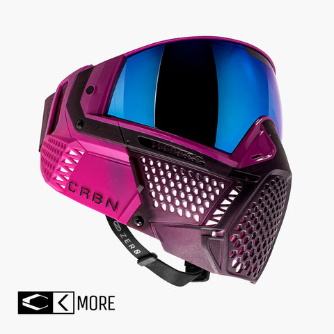 Carbon ZERO Pro Paintball Mask - More Coverage - Violet
