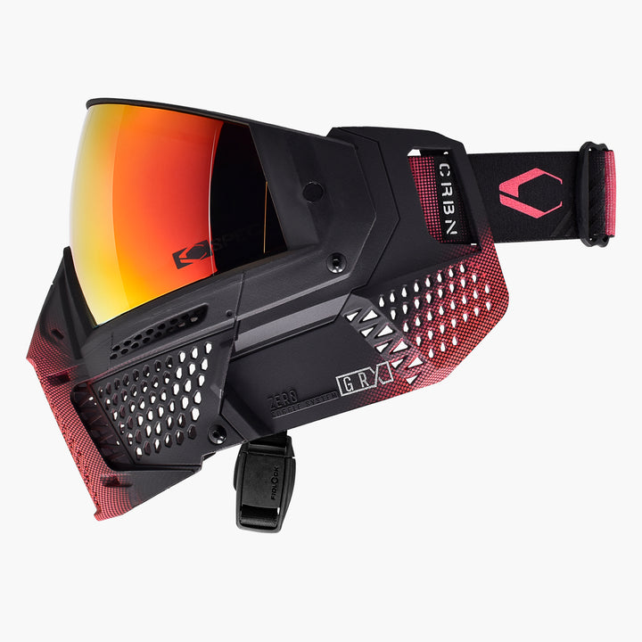 Carbon ZERO GRX Paintball Mask - Less Coverage - LE Halftone Pink