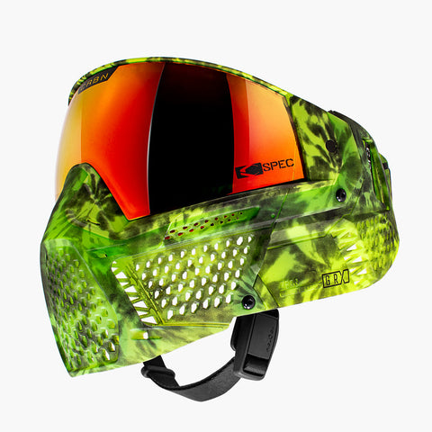 Carbon ZERO GRX Paintball Mask - Less Coverage - LE Tie-Dye Gecko