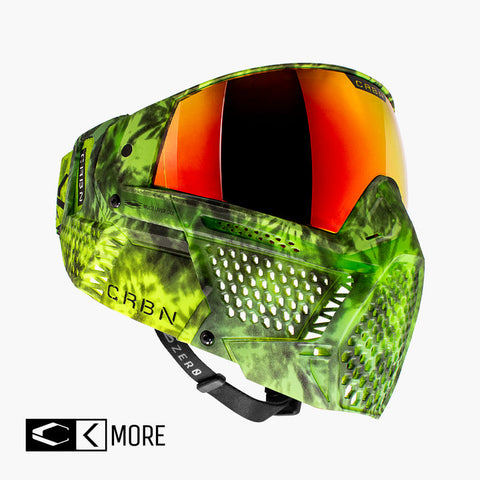 Carbon ZERO GRX Paintball Mask - More Coverage - LE Tie Dye Gecko