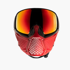 Carbon ZERO Pro Fade Paintball Mask - Less Coverage - Blood