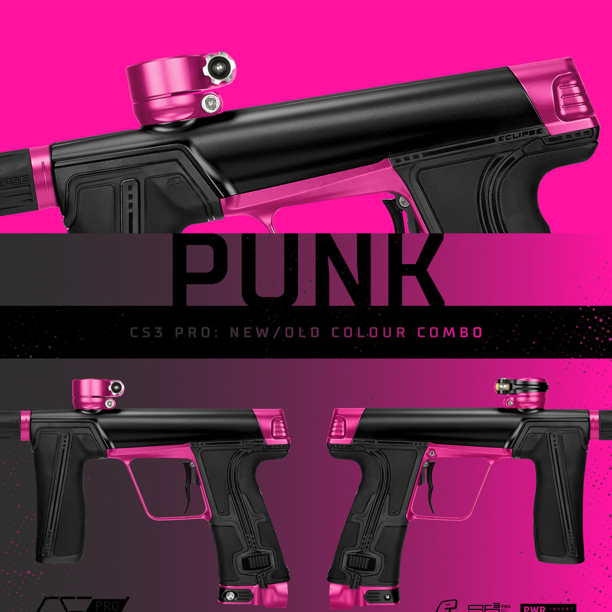 Planet Eclipse CS3 Pro Paintball Gun - Punk (Black/Pink)