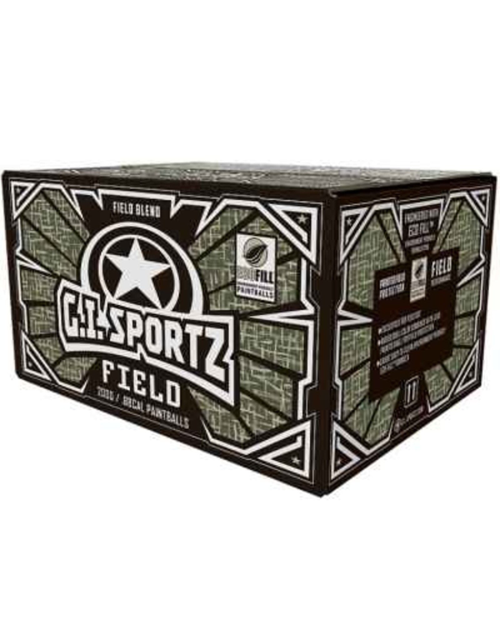 GI Sportz Field Paintballs - 2000 Paintballs - Orange/Pink Shell - Orange Fill