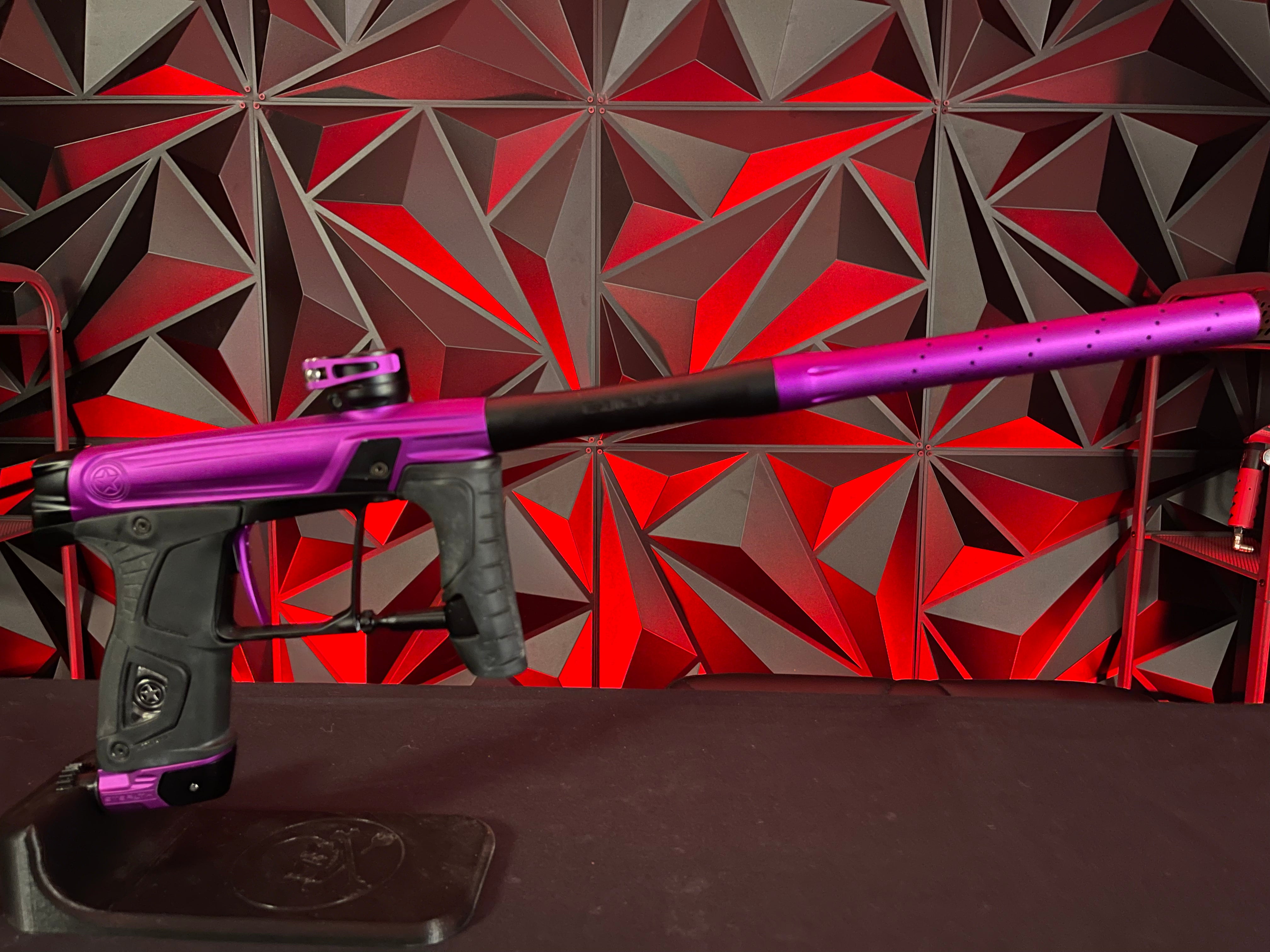 Used GI Sportz/Planet Eclipse Stealth Paintball Gun - Purple/Black w/ 3 Matching Barrel Backs