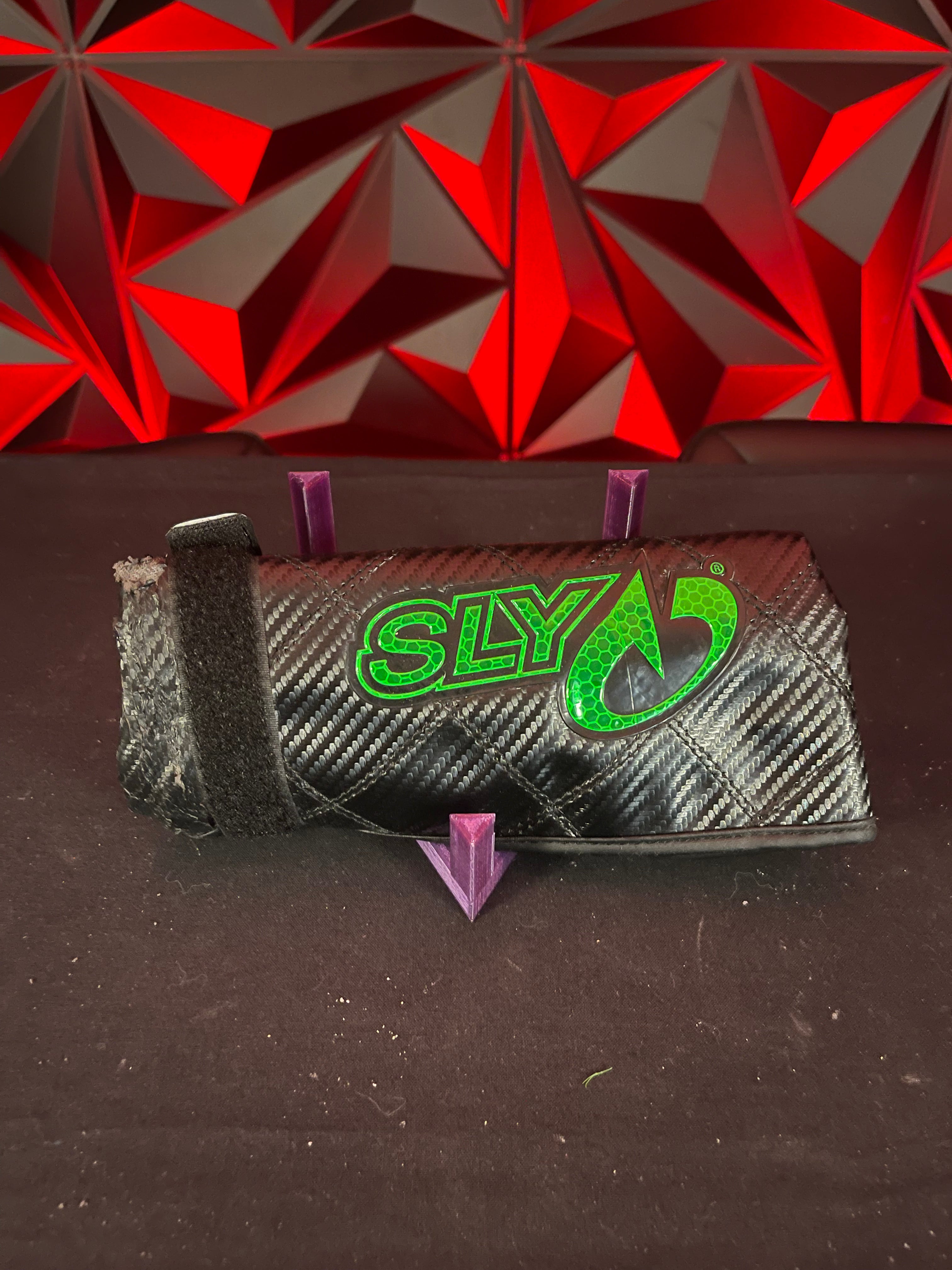 Used SLY Paintball Barrel Wrap Black/Green Punishers Paintball