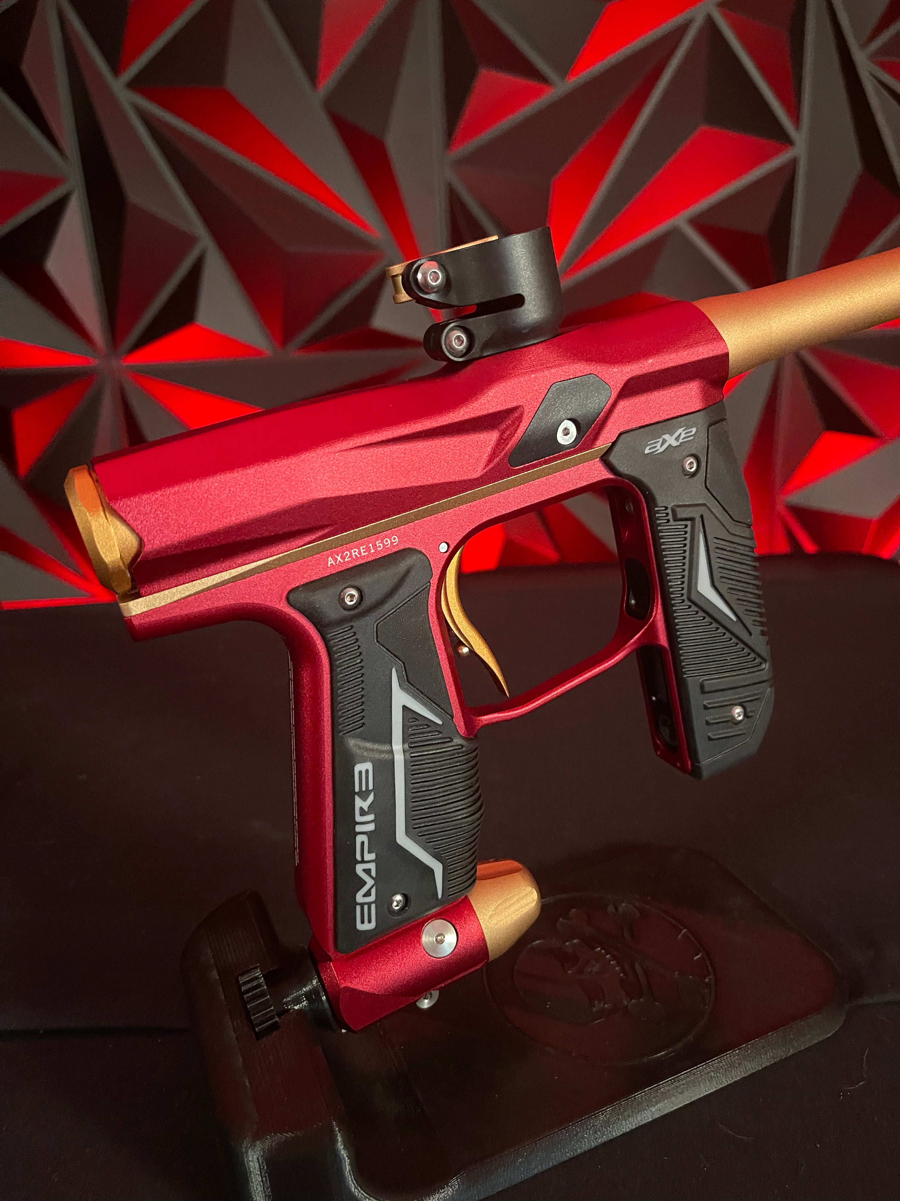 Used Empire Axe 2.0 Paintball Gun Dust Red / Dust Orange Punishers