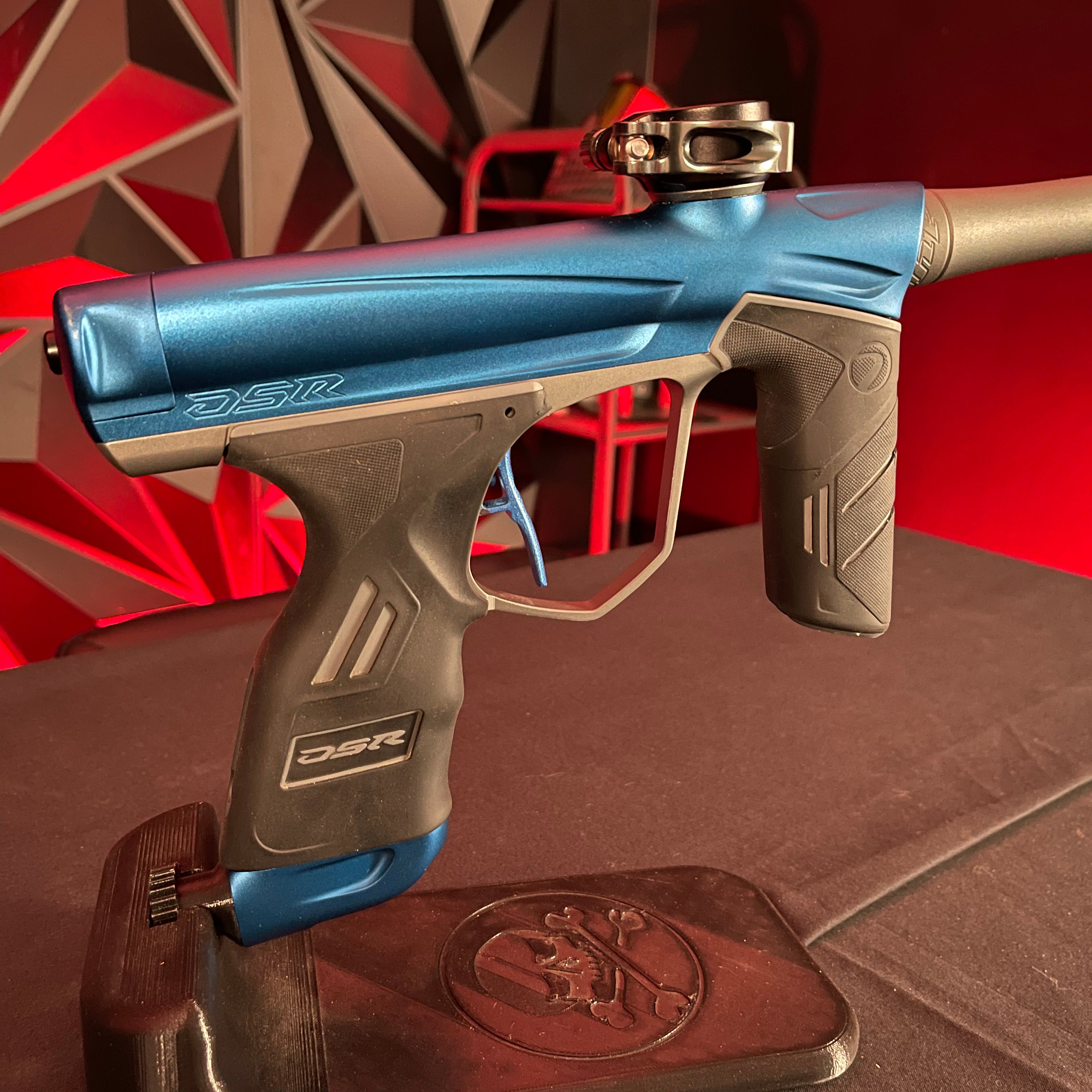 Used Dye DSR Paintball Gun - Blue Line (Dust Blue/ Dust Pewter) w/ 3 Triggers