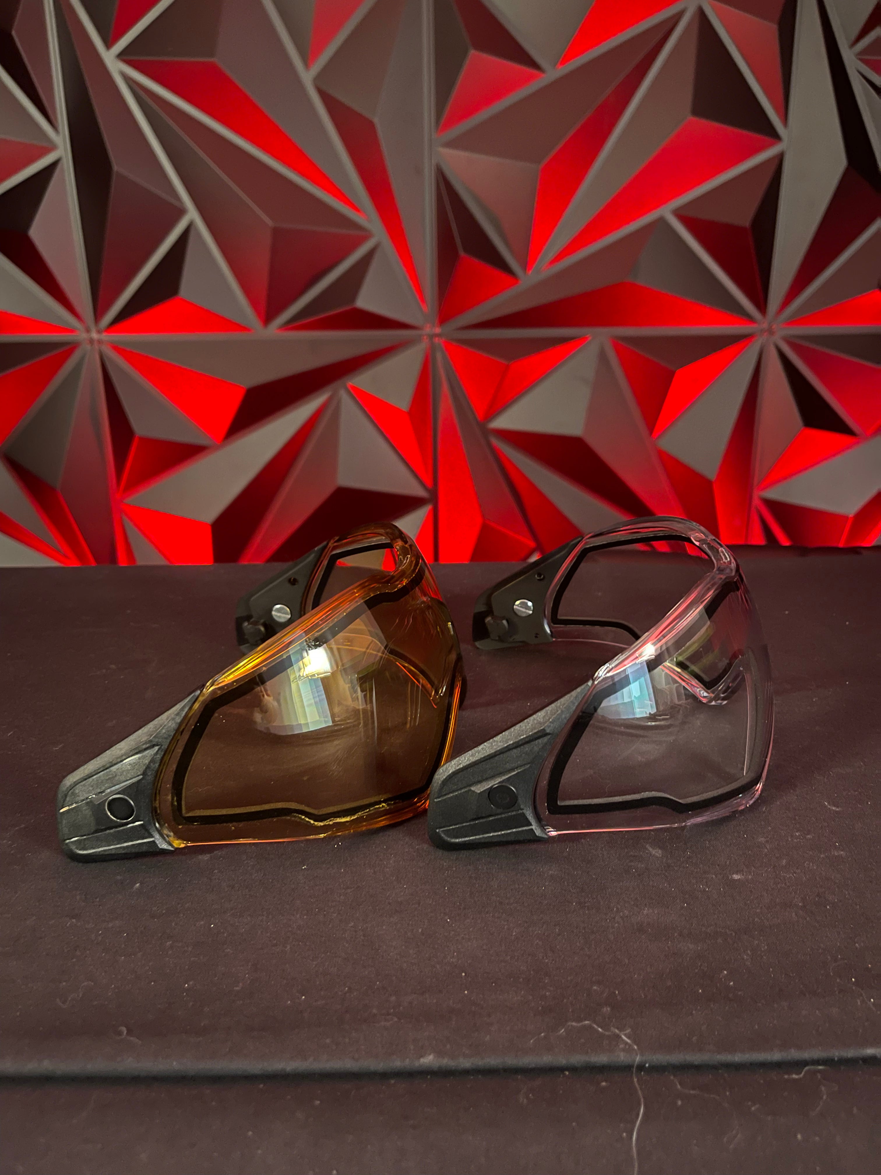 Used Push Unite Paintball Lenses Smoke & Yellow Punishers Paintball